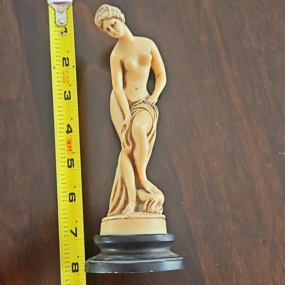 A. Santini Aphrodite Bather signed sculpture